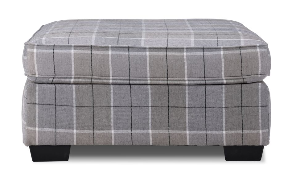 Chateau Ottoman Onyx - Luxury Ottoman Stool with Onyx Finish for Living Room, Bedroom & Office Decor | Elegant Footrest & Seating Solution