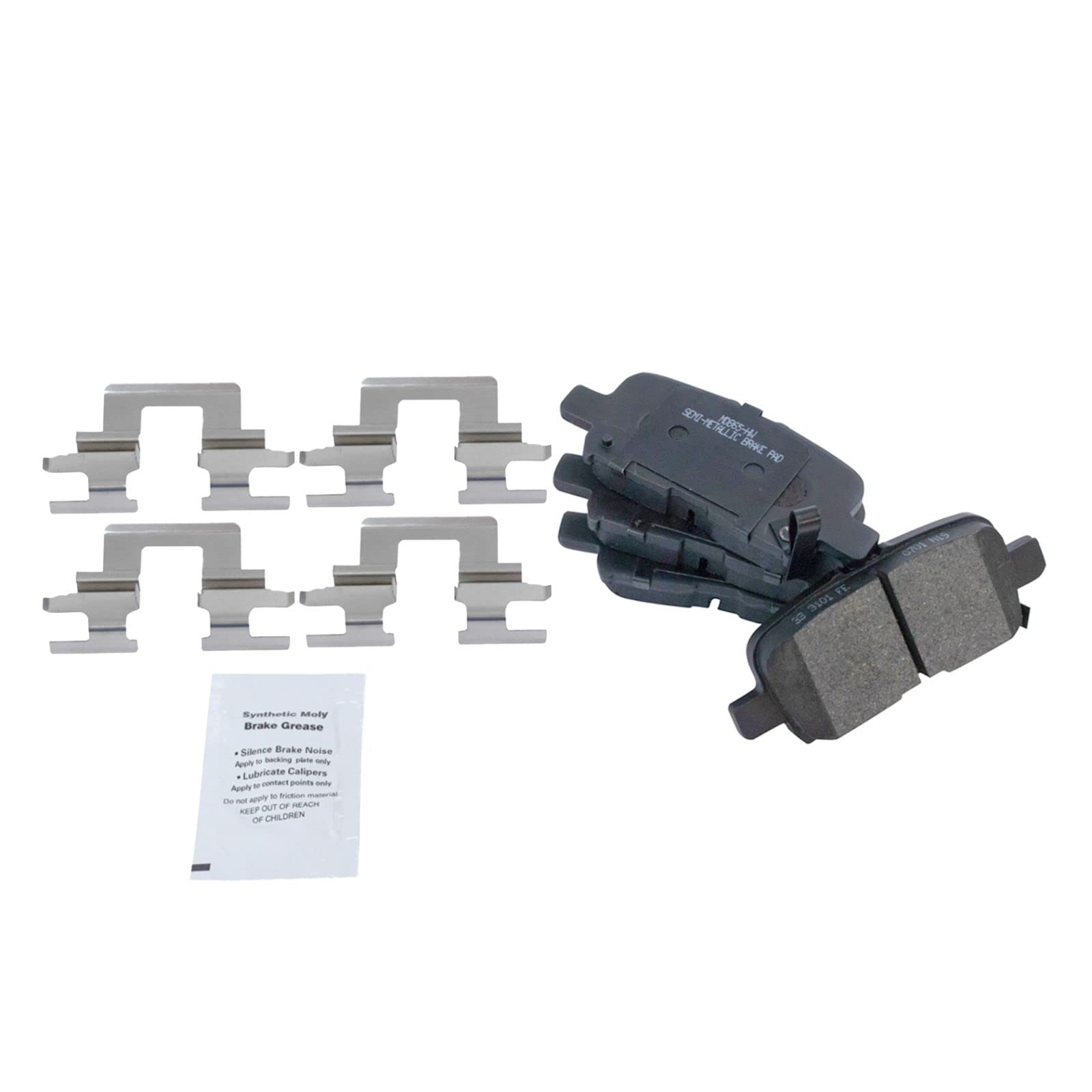 High-Performance Front & Rear Brake Pad & Rotor Kit - Semi-Metallic Brake Pads with Chemical Kit - Compatible with 2001-2002 Acura MDX - Perfect for Daily Commuting & Heavy-Duty Driving
