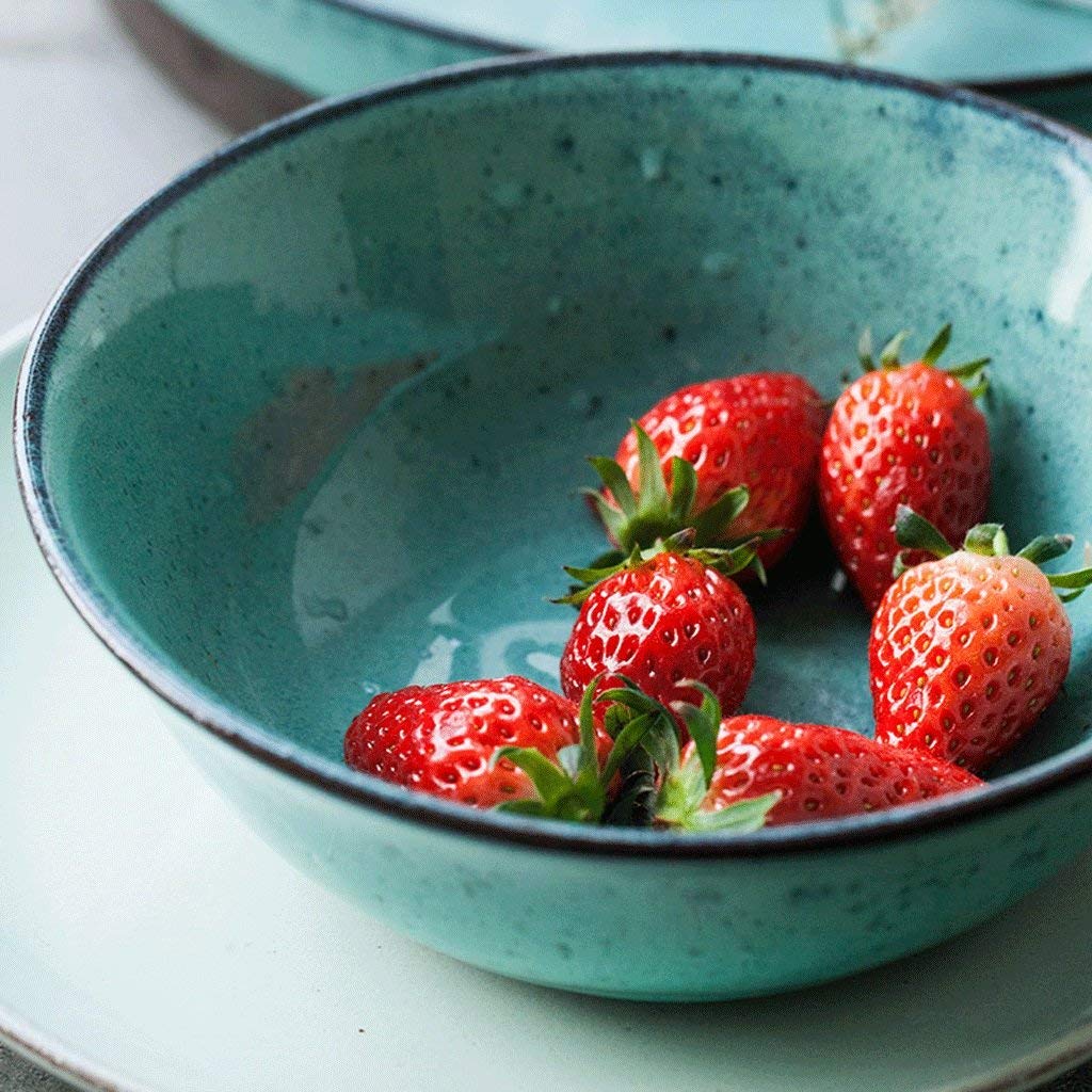 Vintage Ceramic Bowls Set - Rice, Soup, Salad, Dessert, Fruit & Noodle Bowls - Durable Dinnerware for Home, Restaurant & Party Use