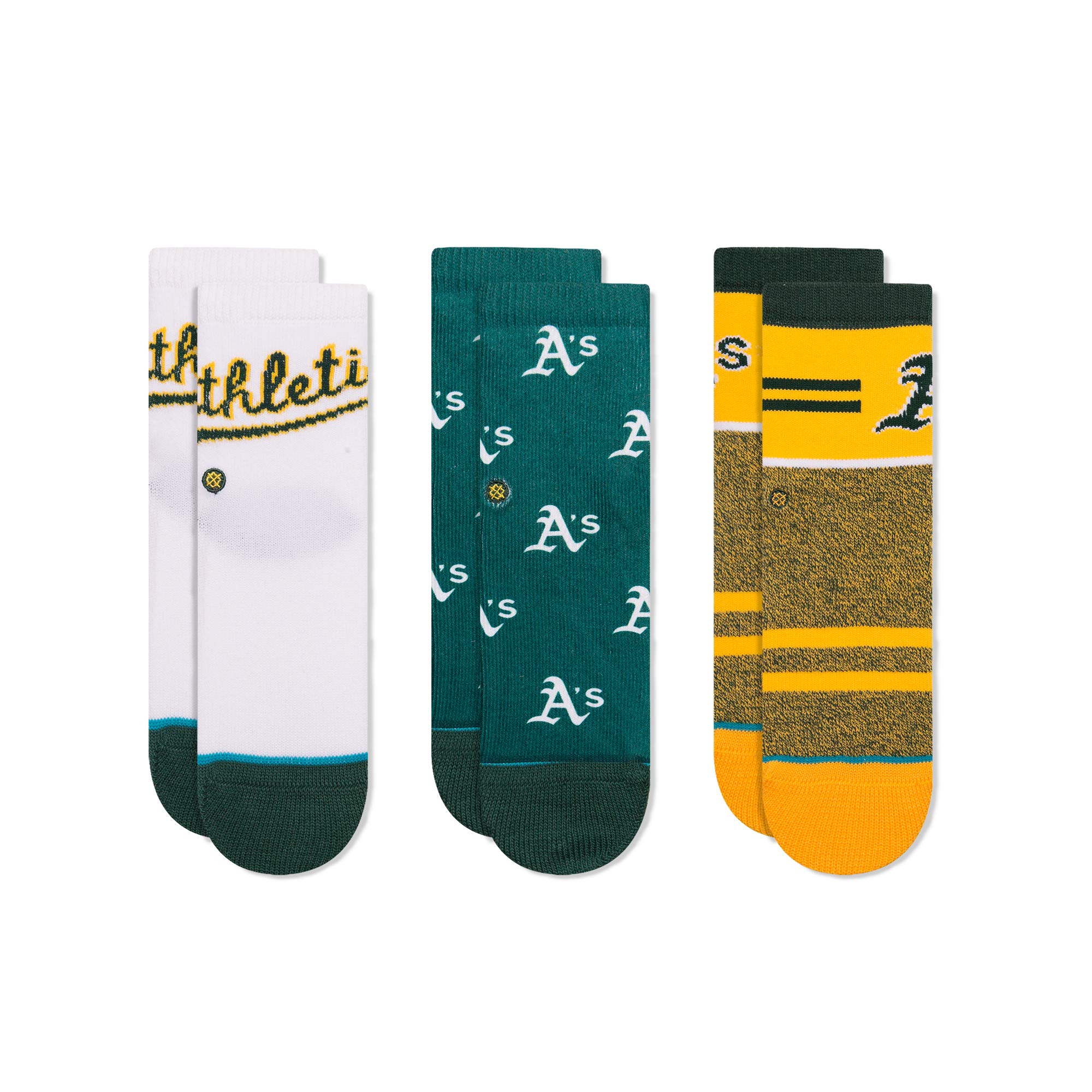 Stance Toddler's A'S Socks for Kids 2-4 Years - Soft Cotton Athletic Socks for Boys & Girls - Perfect for Running, Playing & Everyday Comfort