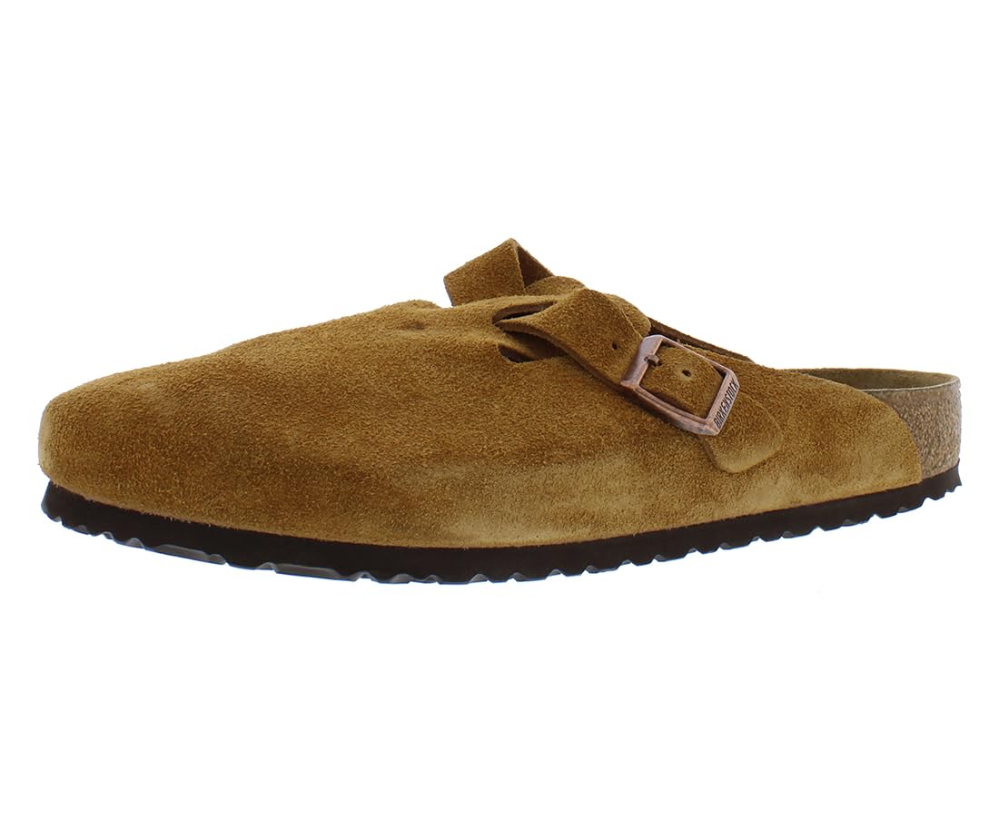 Birkenstock Men's Boston Soft Footbed Clogs - Comfortable Mink Brown Suede Leather Slip-On Shoes for Men | Size 13 Medium (US) | Perfect for Indoor/Outdoor Wear, Casual Outfits & Relaxation