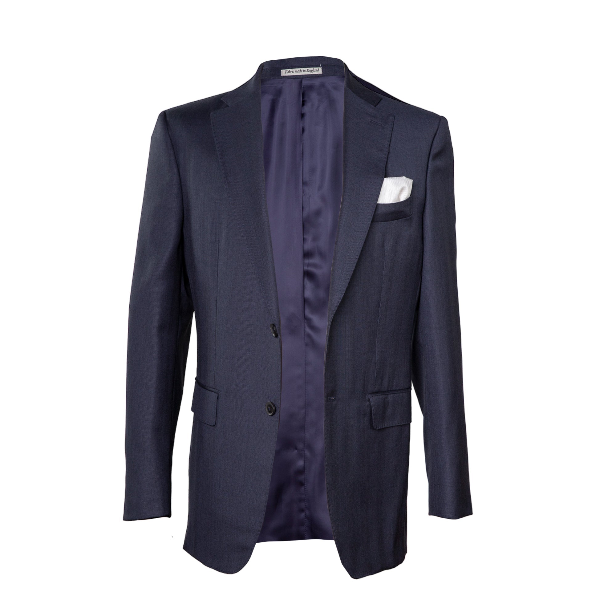 Henry Sartorial x Dormeuil Navy Check Wool Suit for Men - Premium Business Attire & Formal Wear - Perfect for Office Meetings, Weddings, and Special Occasions