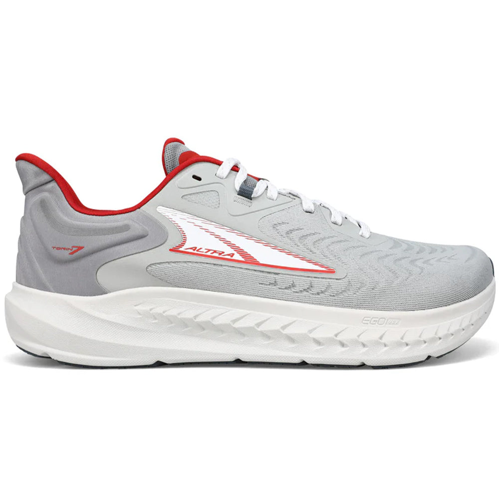 Men's Altra Torin 7 Running Shoes - Gray/Red - Size 10 2E Wide - Lightweight Cushioned Road Running & Gym Training Shoes for Men
