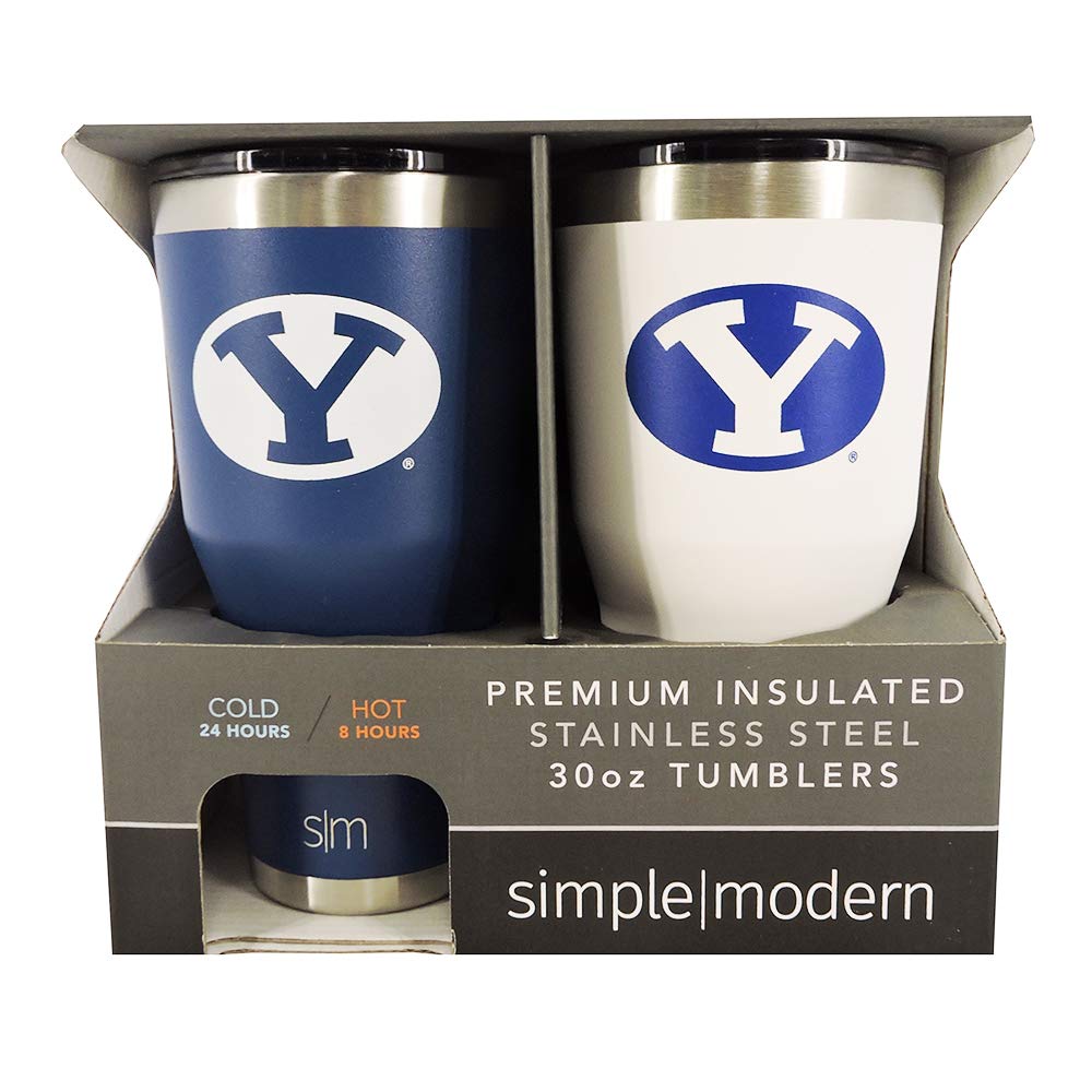 Brigham Young University 30oz Stainless Steel Tumbler 2-Pack - Perfect for Campus, Outdoor Adventures & Daily Hydration