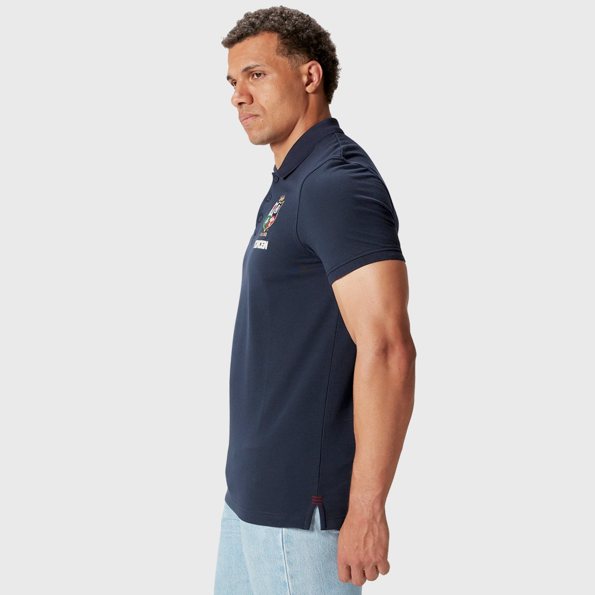 Canterbury British & Irish Lions Men's Pique Polo Shirt - Navy Blue Rugby Jersey for Training & Match Days - Perfect for Fans & Players