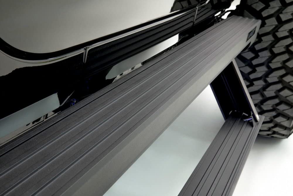 ARIES 3047975 ActionTrac 79-Inch Retractable Powered Running Boards for Jeep Gladiator - Black | Automatic Step for Easy Access | Off-Road & Daily Driving Upgrade