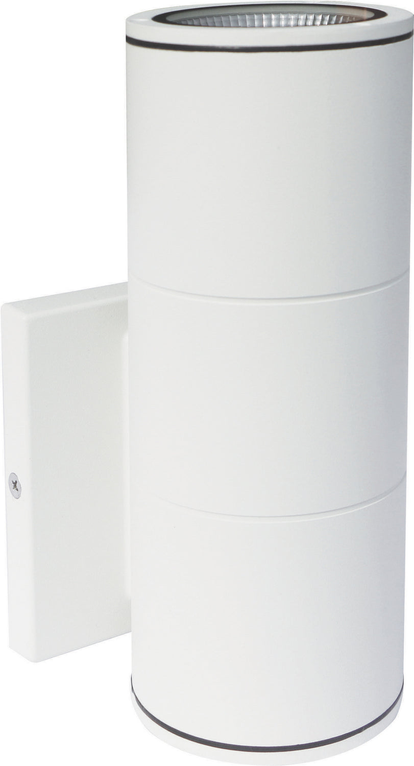 12W LED Outdoor Cylinder Wall Light - White Finish - Waterproof IP65 - Perfect for Porch, Garden, Patio, and Pathway Lighting
