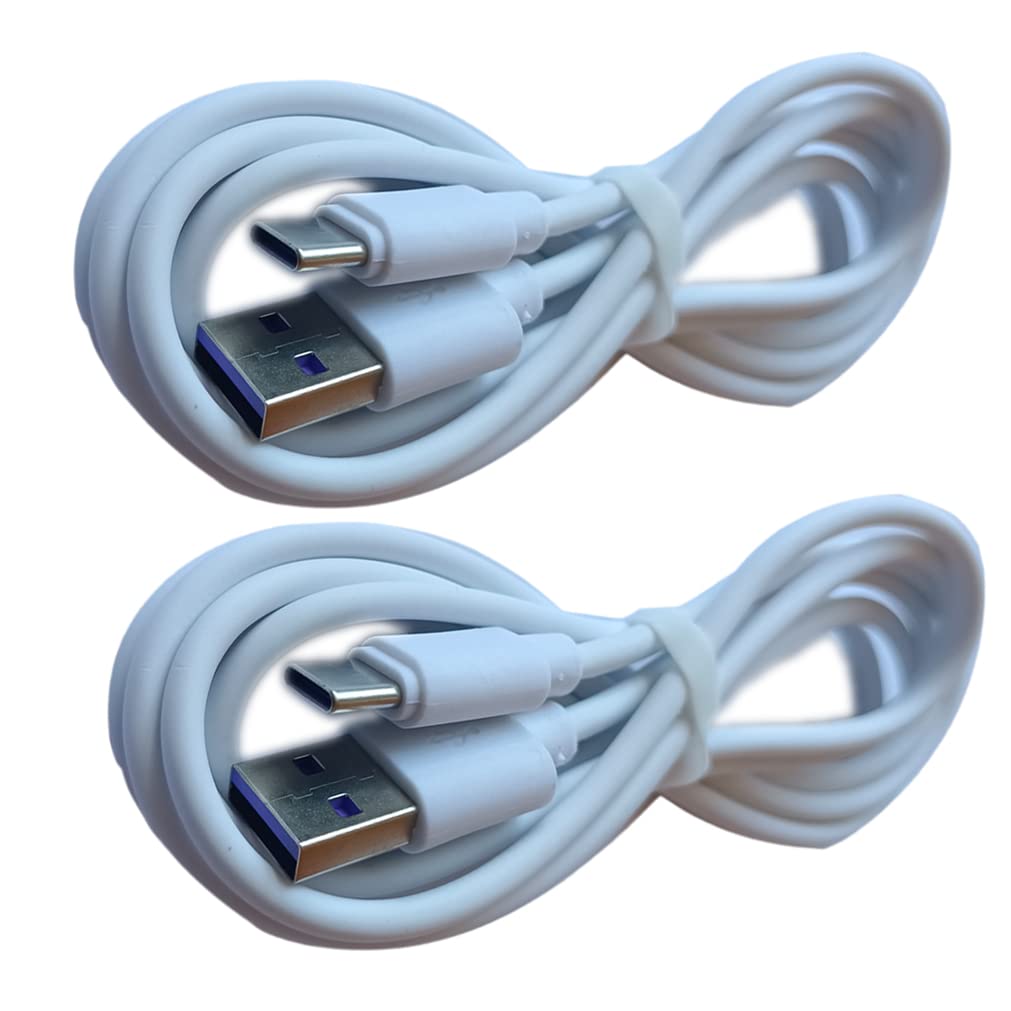 2 Pack 5ft 5A Fast Charging USB Type C Cable - Super Speed Charging Cord Compatible with Huawei Mate 30/20 Pro, Mate 40, Nova 7 Pro, P30/P40 Pro, Honor Play/View 20 - Perfect for Home, Office & Travel Charging Needs