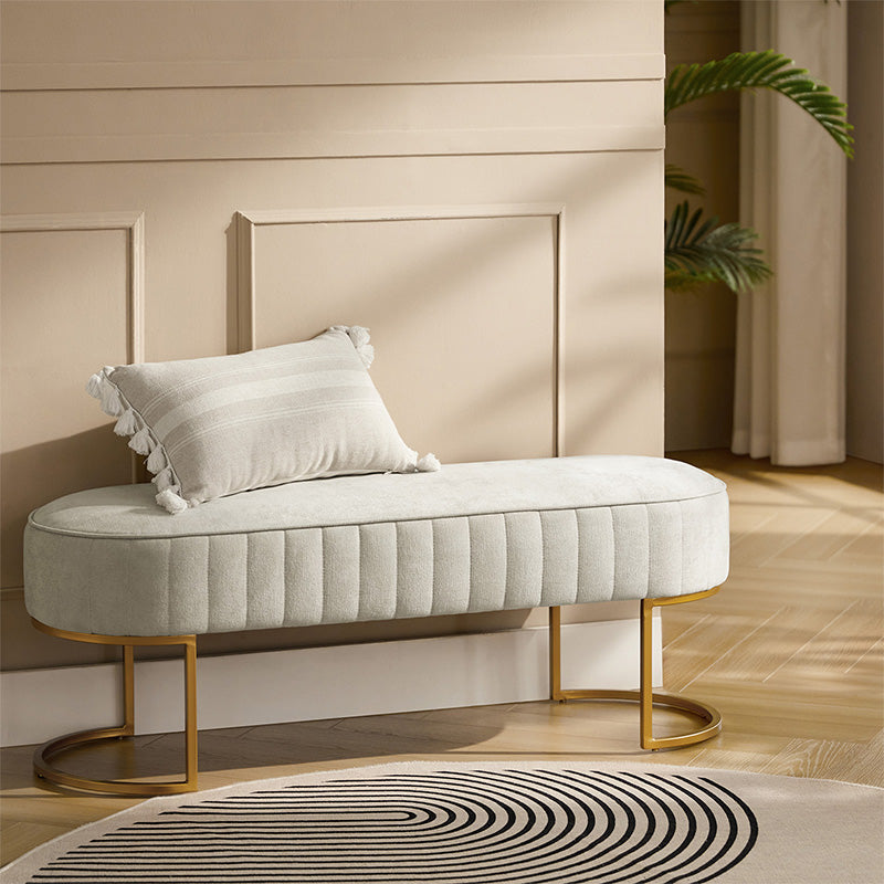 Damian Entryway Bench with Storage & Sturdy Metal Base - Modern Hallway Shoe Bench for Entryway, Living Room & Bedroom - Perfect for Organizing Shoes, Hats & Bags