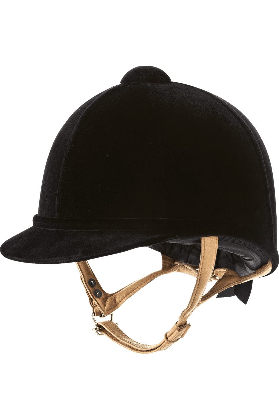 Charles Owen Flesh Fian Hat - Black Equestrian Riding Helmet for Women | Safety Certified Horseback Riding Gear for Show Jumping & Dressage