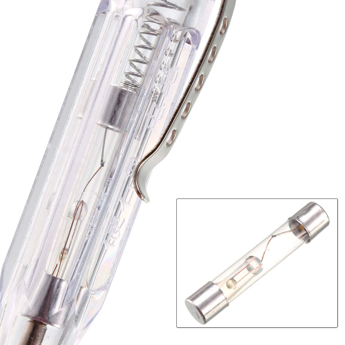 uxcell 100-500V AC Voltage Tester with 3mm Slotted Screwdriver & Clip - Circuit Testing Tool (10-Pack) - Ideal for Electricians, DIY Home Repairs & Electrical Maintenance