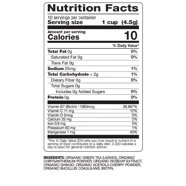 BareOrganics Radiant Tea with Superfoods & Probiotics | USDA Organic Certified, Vegan, Non-GMO | Compatible Tea Pods for Keurig | 10 Count Recyclable K-Cups | Boost Energy & Detox for Daily Wellness