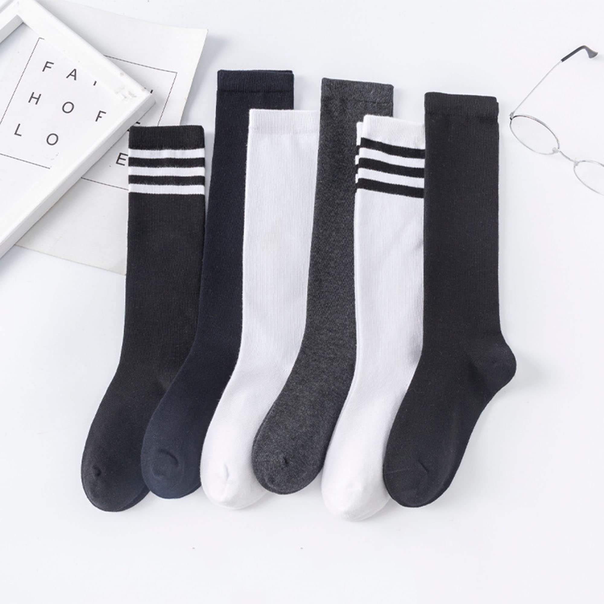 Girls Knee High Socks for Kids & Toddlers - Seamless Long Dress Socks (3-14 Years) - Perfect for School Uniforms, Ballet, and Winter Outfits