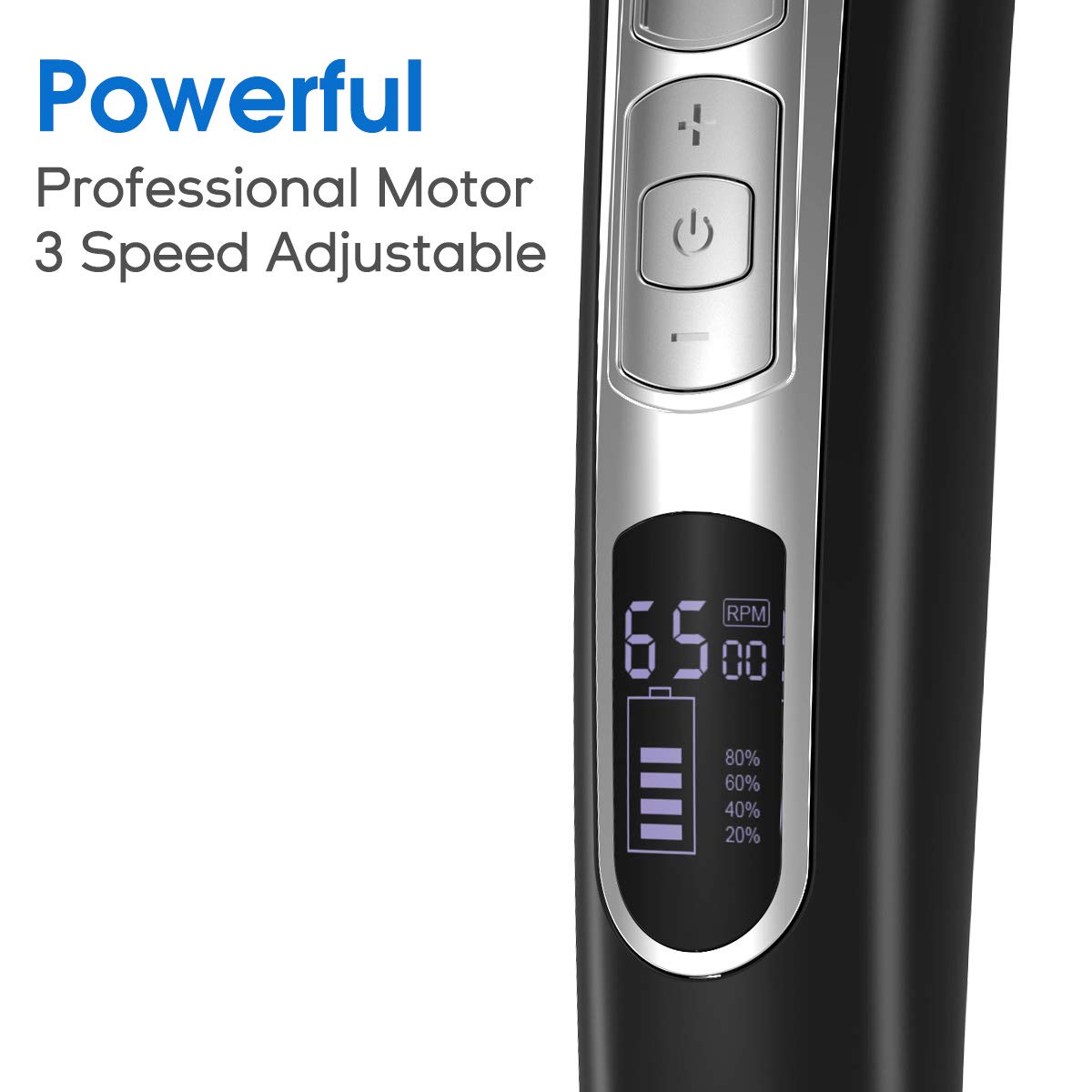 Professional Electric Hair Clippers for Men - Cordless Hair Trimmer with LED Display, 3 Speed Settings & 4 Comb Attachments - Perfect for Home Haircuts, Barber Styling & DIY Grooming