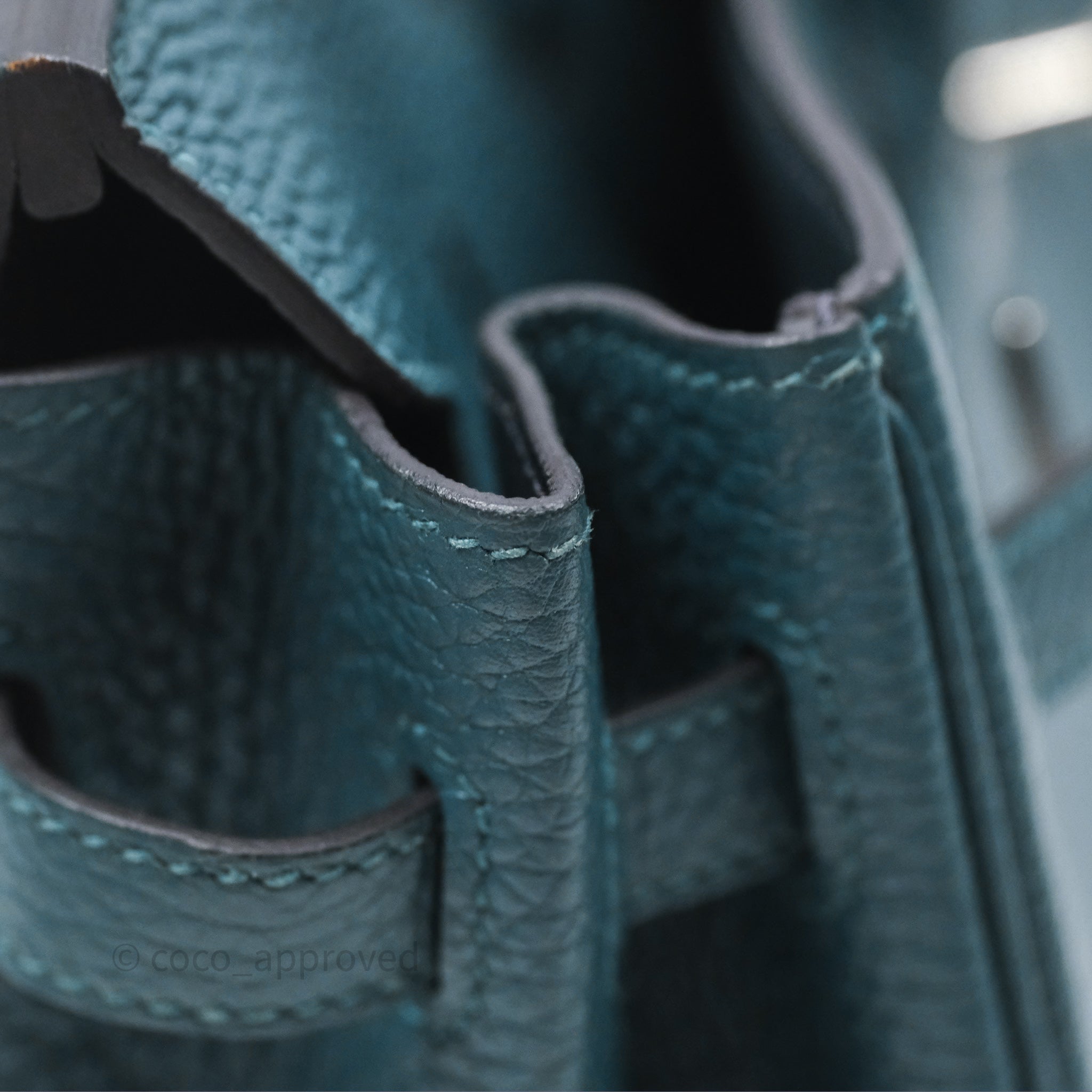 Luxury Hermès Birkin 25 Handbag - Vert Bosphore W0 / Bleu Océan Z7 Togo Leather with Palladium Hardware | Perfect for Work, Travel & Special Occasions