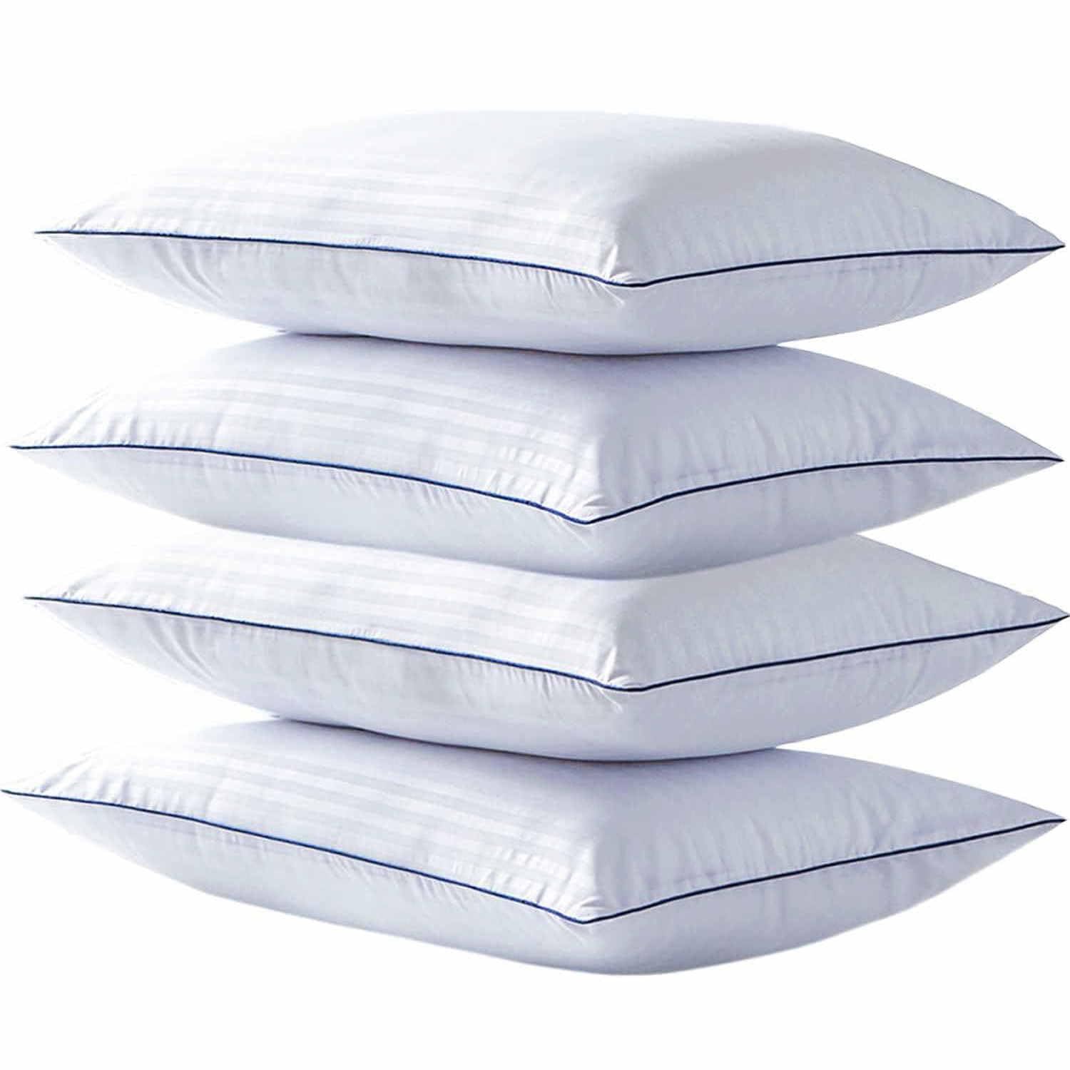 Soft Fluffy Hypoallergenic Down Alternative Bed Pillows Set of 4 (20x26 Inches) - Standard Size for Stomach, Back & Side Sleepers - Breathable & Supportive for Better Sleep | Perfect for Bedroom, Guest Room, Hotel & Travel Use