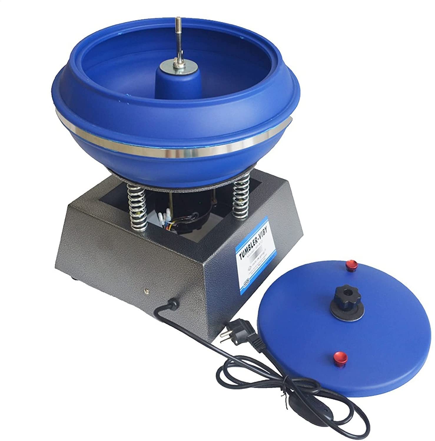 12 Inch Vibration Polishing Machine for Jewelry, Jade, Metal & Stone - Professional Deburring & Polishing Equipment for Coins, Gems & DIY Crafts - Perfect for Jewelry Makers, Lapidary Artists & Metalworkers