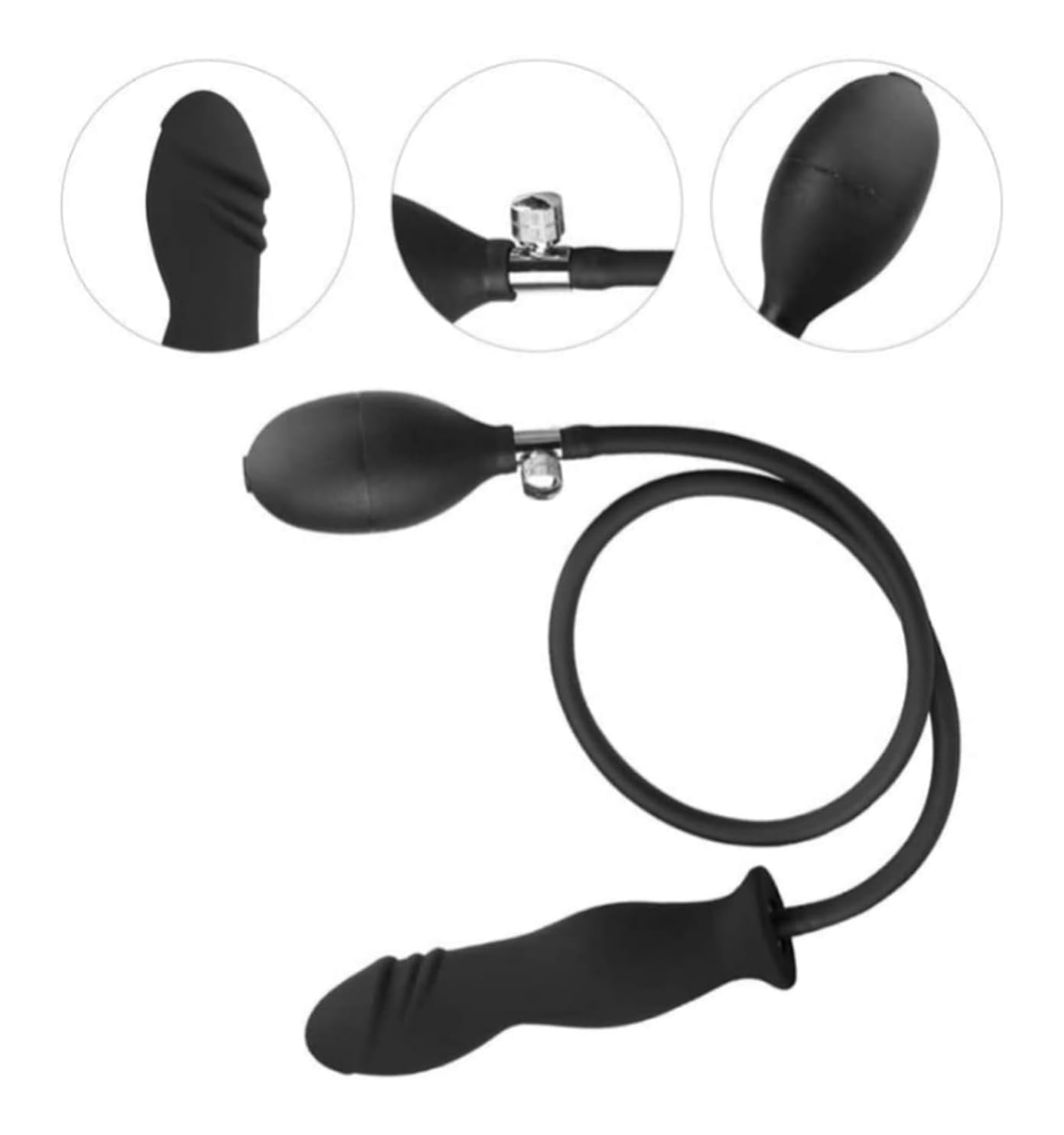 Expandable Inflatable Butt Plug - Detachable Anal Dildo for Adults