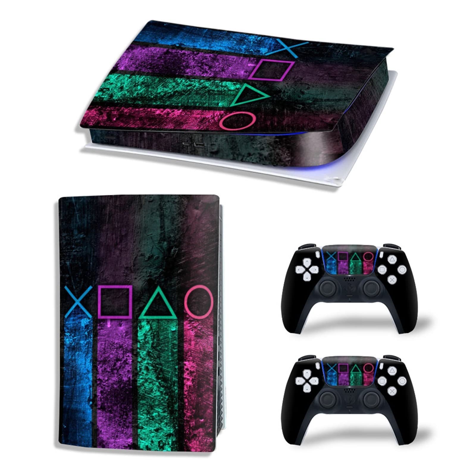 Anime Vinyl Skin Decal for PS5 Digital Edition - Scratch-Resistant Protective Cover for 2 Controllers | Bubble-Free Application | Gaming Console Accessories for Anime Fans | Perfect for Gaming Setups & Collector Displays