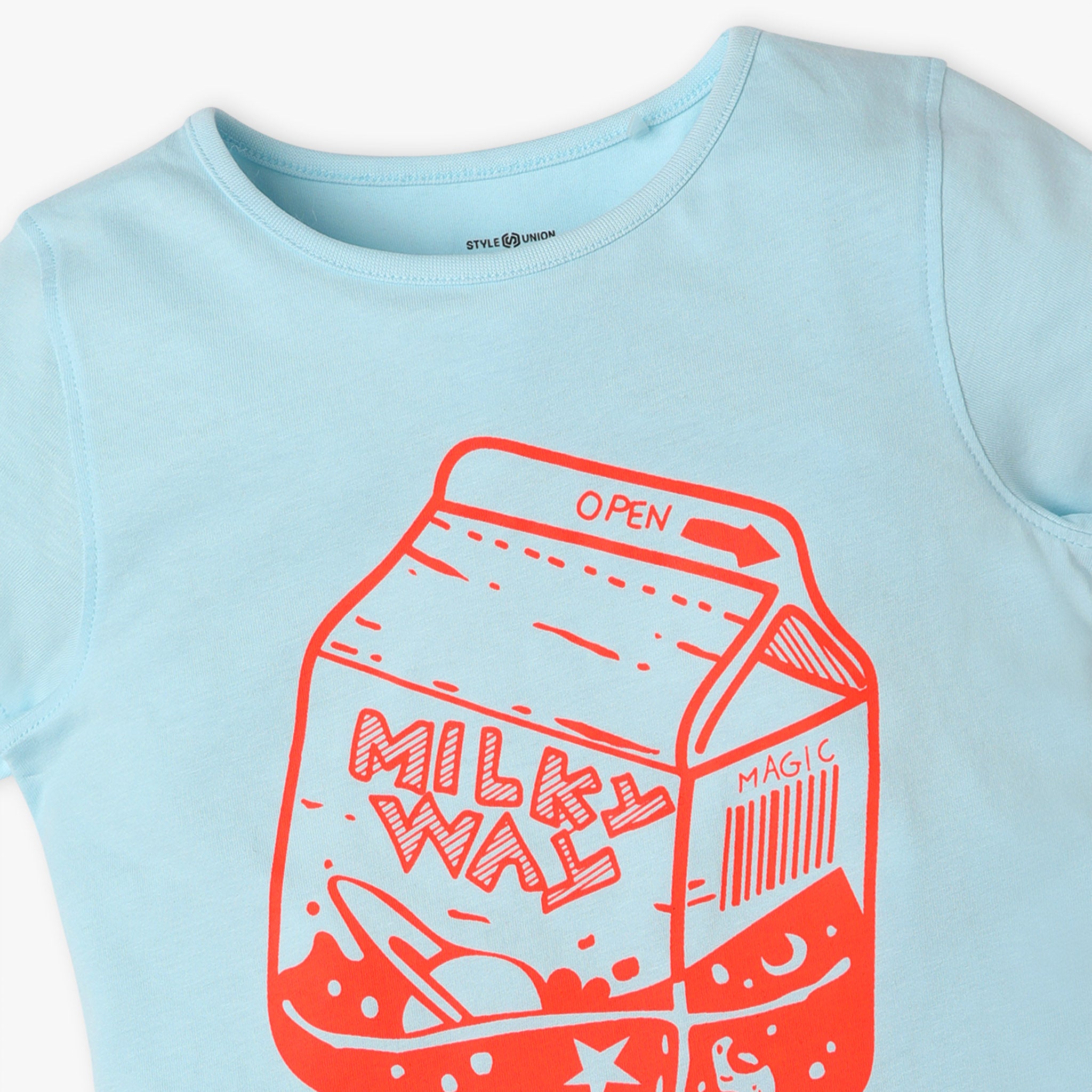 Girls Graphic Crew Neck Fun Playtime T-Shirt - Cute Casual Tee for Playdates, School & Everyday Wear