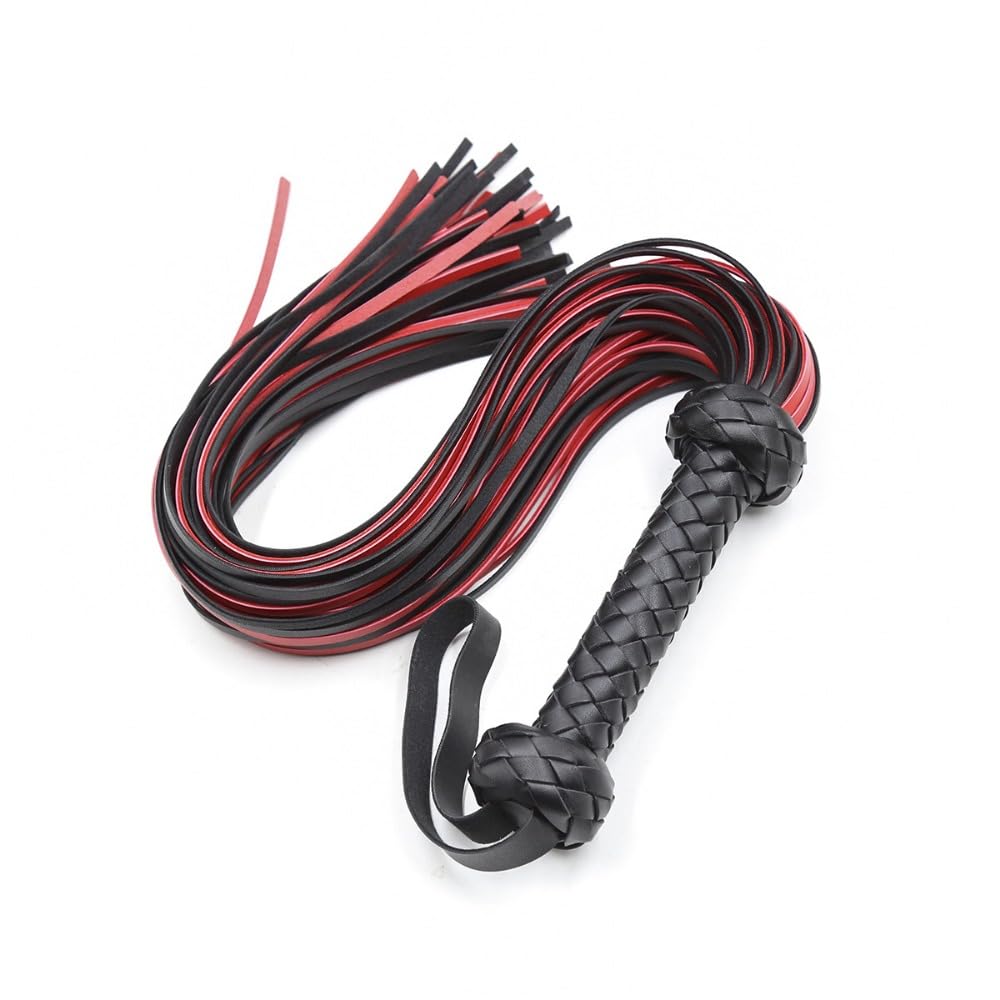 Premium BDSM Whip - PU Leather Spanking Paddle for Couples | Adult Bondage Toy with Flogger & Restraint Features | Perfect for Sensual Play, Roleplay & SM Exploration