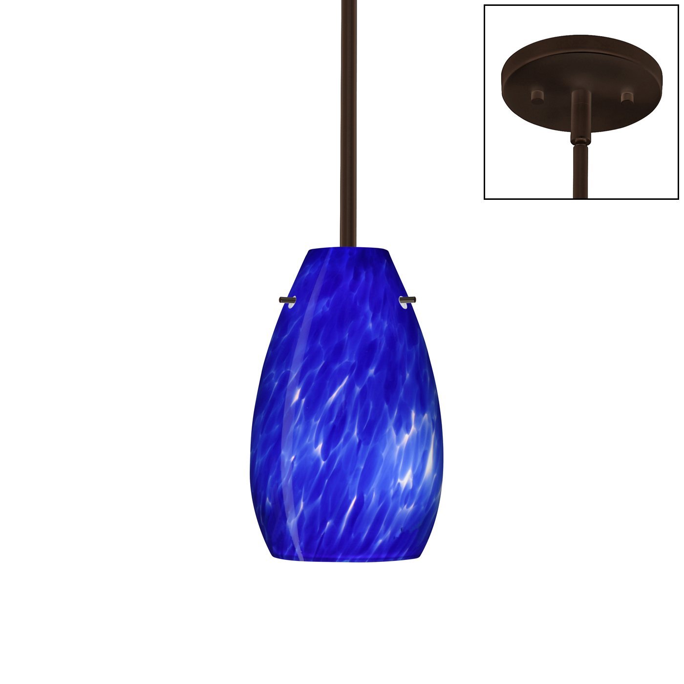 Pera Collection Bronze/Dark Finish Contemporary Modern LED One Light Pendant - Perfect for Dining Room, Kitchen Island, or Entryway Lighting