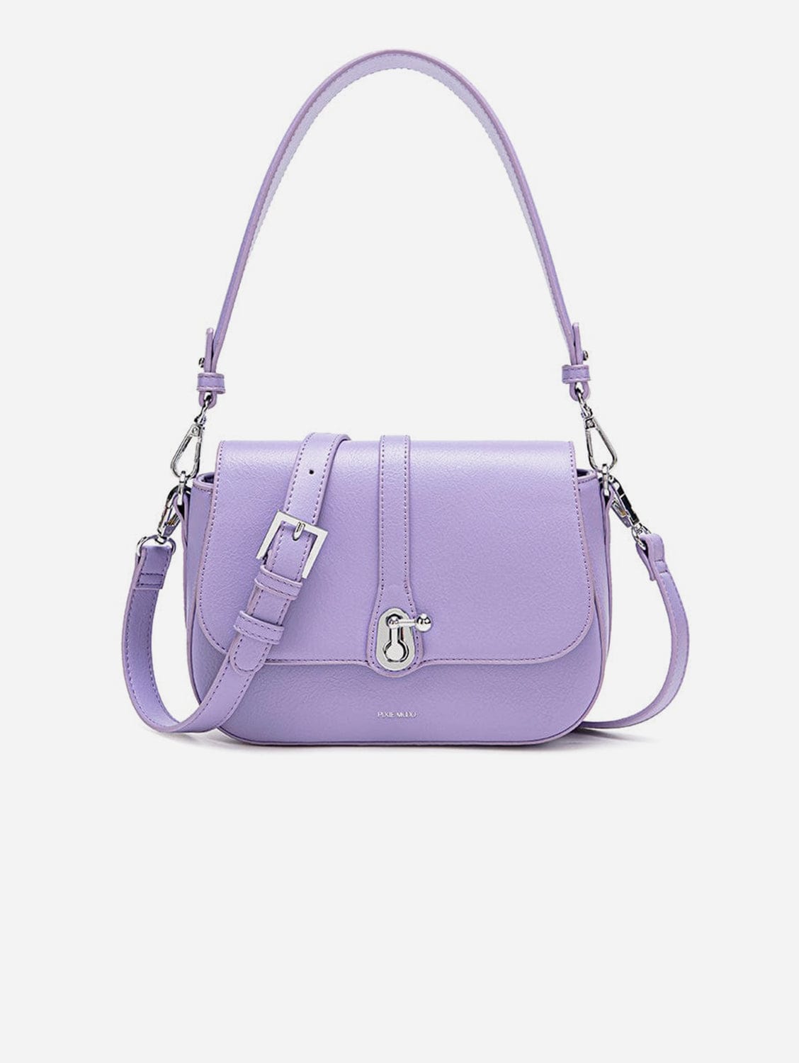 Athena Vegan Leather Saddle Bag in Lavender | Women's Crossbody Purse for Work, Travel & Everyday Use | Ethical Fashion Accessory
