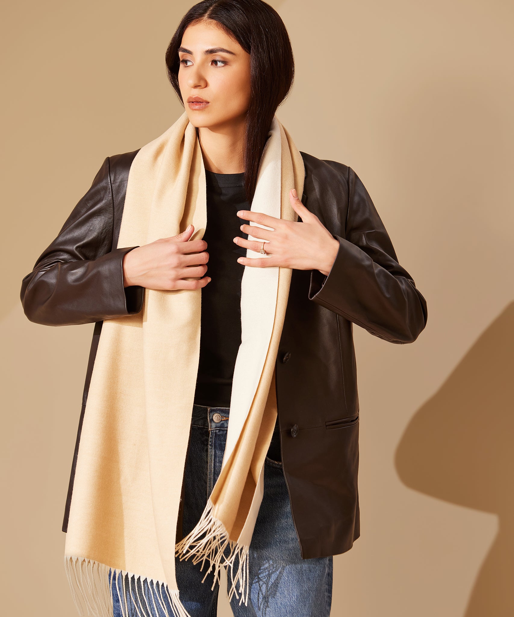 Double Sided Warm Winter Scarf for Women & Men - Soft Cashmere Blend Fashion Accessory for Cold Weather, Outfits & Gifts