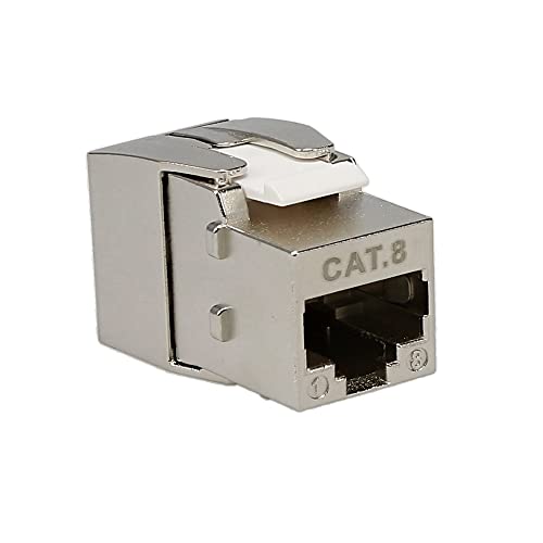 CAT.8 Ethernet Connectors RJ45 Toolless Shielded Keystone Jack - 2 Pack - High-Speed Network Installation for Home & Office Use