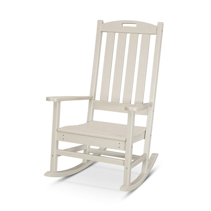 POLYWOOD Nautical Porth Rocking Chair - All-Weather Outdoor Furniture - Perfect for Patio, Deck, Garden & Porch Relaxation