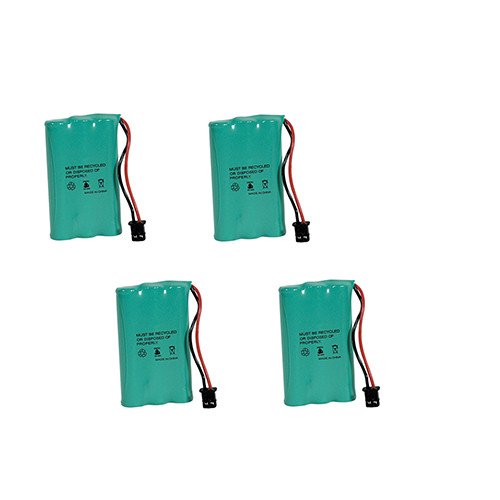 Radio Shack 43-5862 Cordless Phone Handset Battery Combo Pack - 4 x EM-CPH-488B Replacement Batteries for Long-Lasting Power | Perfect for Home & Office Phones