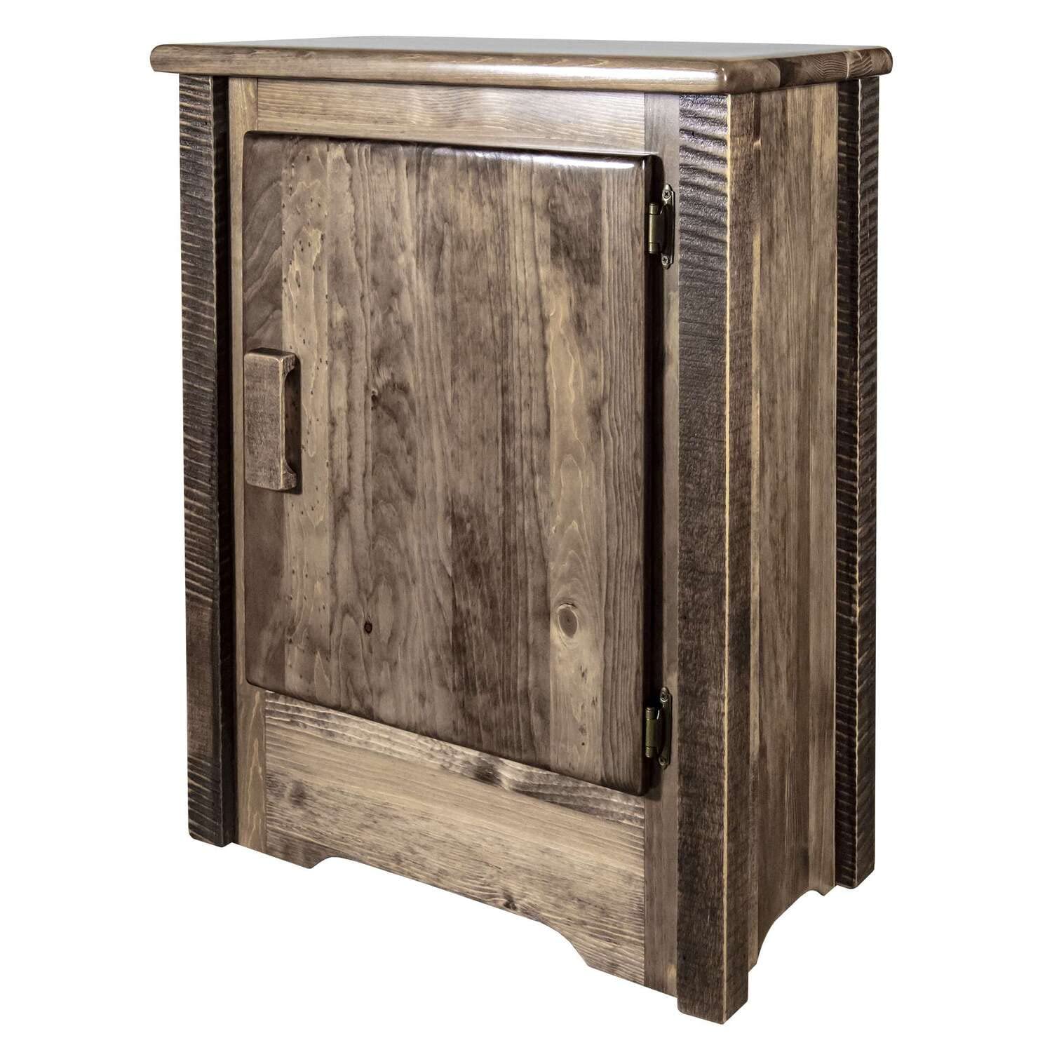 Montana Woodworks Homestead Collection Accent Cabinet - Right Hinged, Stained & Clear Lacquer Finish - Rustic Home Decor for Living Room, Bedroom or Entryway
