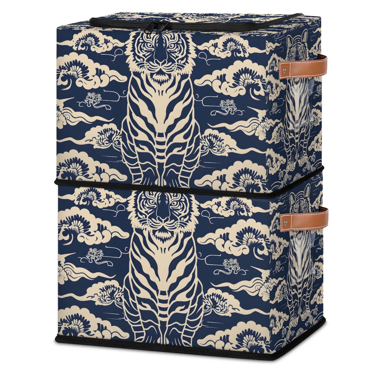Collapsible Storage Bins with Lids - Foldable Fabric Storage Cubes Organizer for Clothes, Toys, Blankets | Stackable, Dustproof | Perfect for Closet, Nursery, Playroom & Home Organization