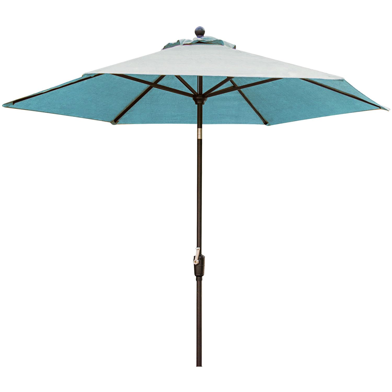 Hanover Traditions 9 Ft. Outdoor Patio Umbrella with Tilt Crank - Rust-Resistant All-Weather Market Umbrella in Blue - Perfect for Poolside, Backyard, and Outdoor Dining Areas
