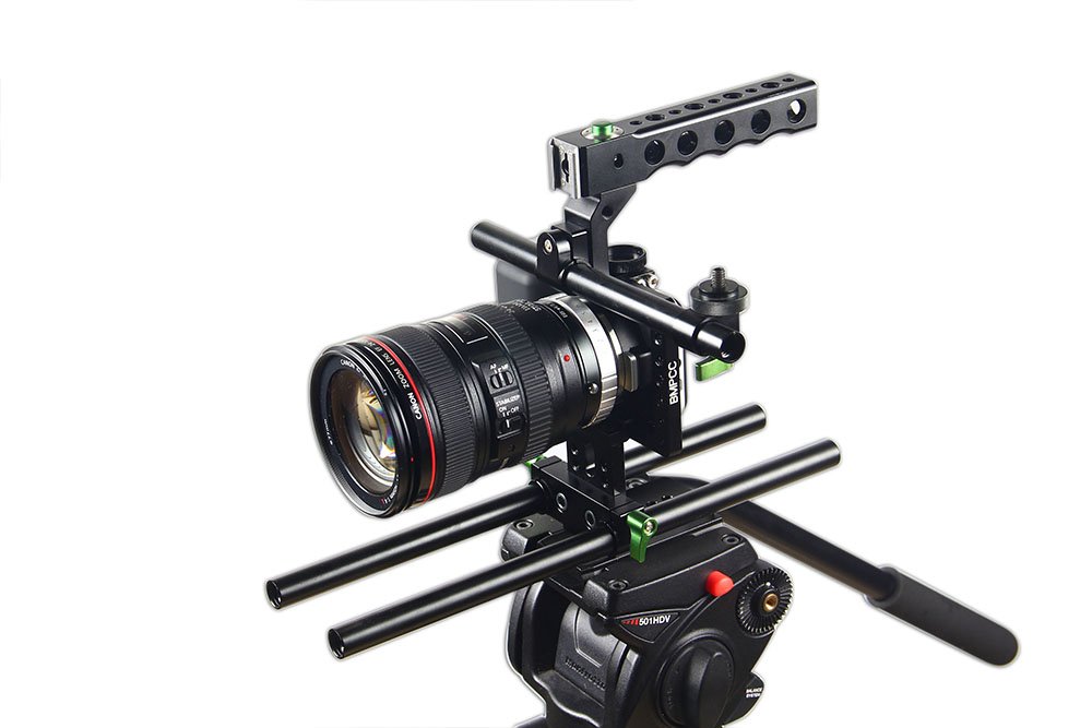 Lanparte BMPCC-01 Blackmagic Pocket Cinema Camera Cage for Blackmagic Pocket 4K/6K - Aluminum Alloy Rig with 15mm Rod Clamps & Cold Shoe Mount - Professional DSLR Stabilizer for Filmmaking, Vlogging and Video Production