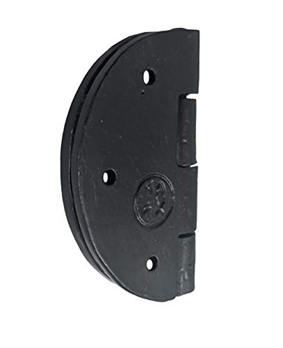 Antique Iron Round Cabinet Hinge - 12 Pack, Black Powder Coated - Heavy Duty Trunk & Furniture Hardware for Vintage Restoration Projects