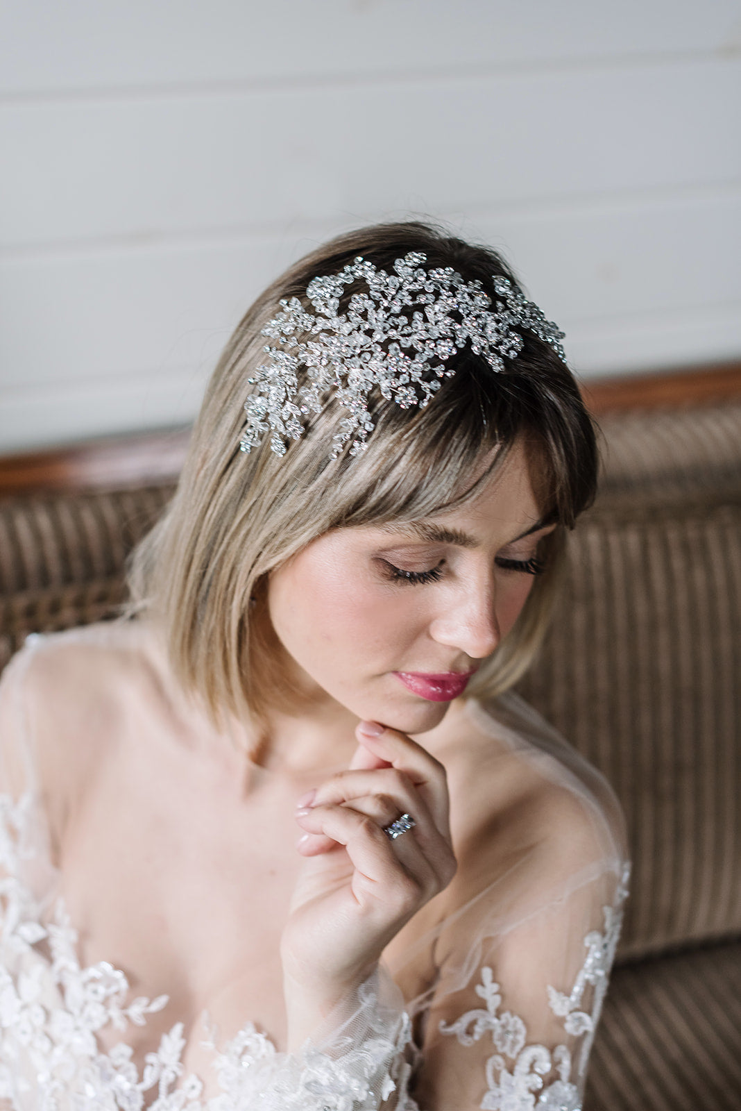 Elegant MELODY Crystal Bridal Headpiece Hair Accessory - Perfect for Wedding, Prom, Bridal Shower & Formal Events