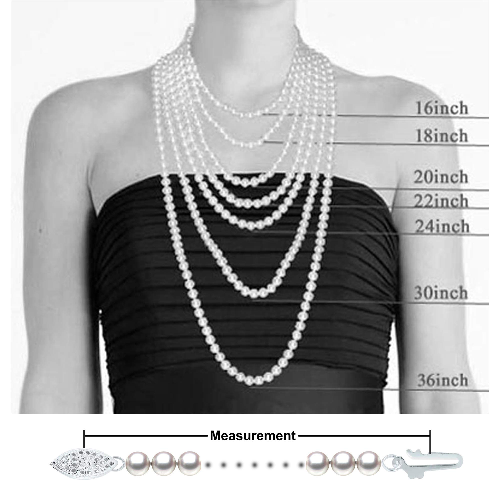 AA Quality 5-10mm Multicolor Freshwater Cultured Pearl Necklace for Women | 16-22 Inch Sterling Silver Clasp | Elegant Jewelry Gift for Wedding, Anniversary & Special Occasions