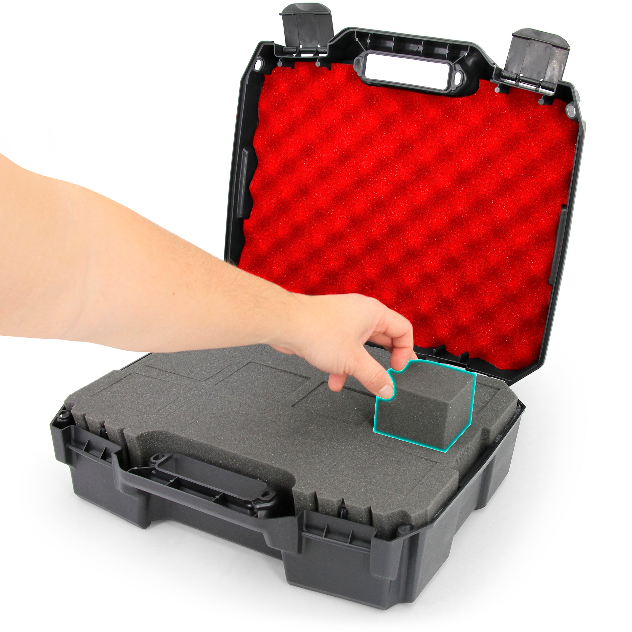 CASEMATIX Toploader Card Storage Case - Holds 450 Toploaders or 100 One Touch Holders, 12-Compartment Trading Card Organizer Box for Collectors | Perfect for Sports Cards, Pokemon & MTG Storage