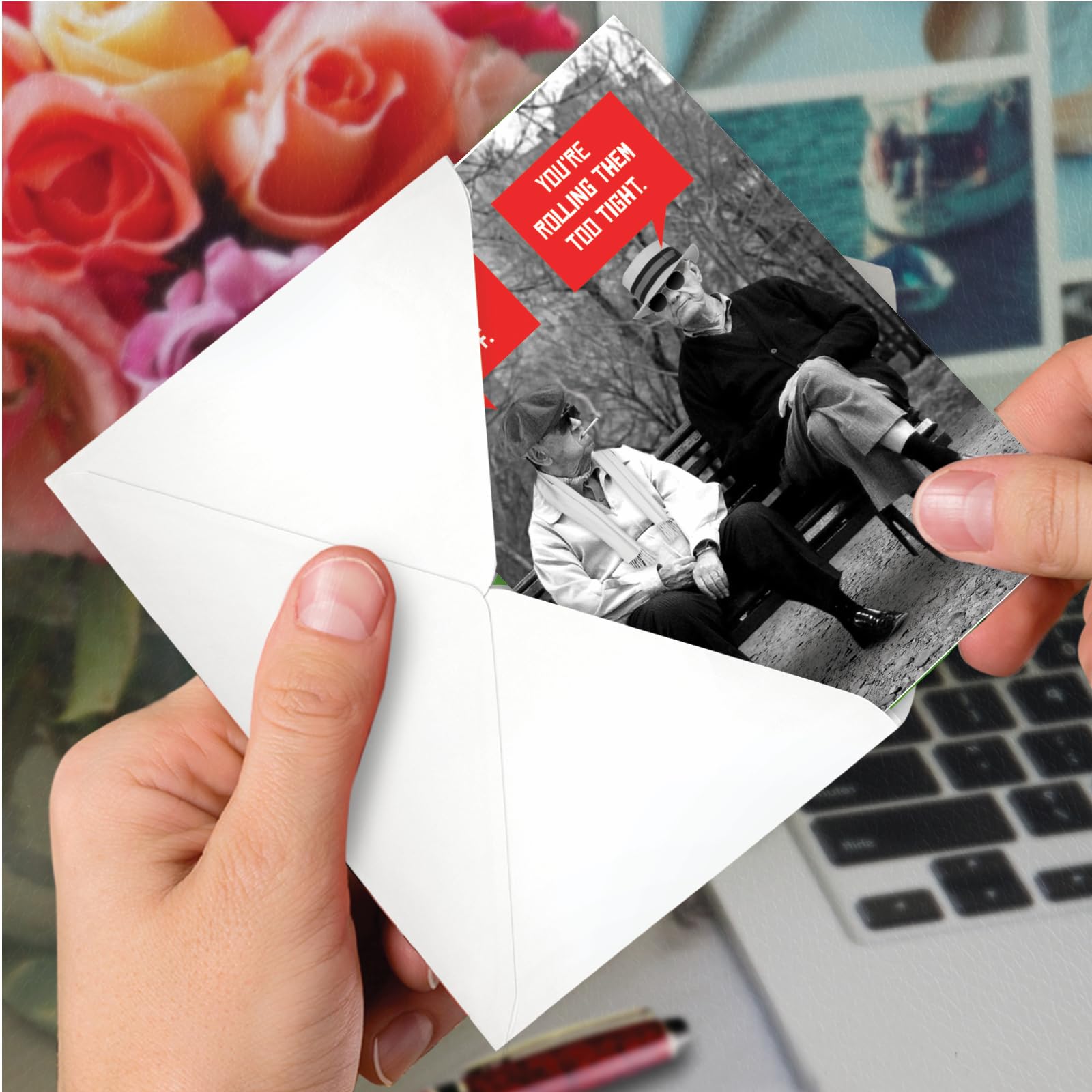 Funny Birthday Card for Men - Grown-Up Humor Greeting Card with Envelope - Old Guys Stiff Joints Joke Card C7038BDG - Perfect for Dad, Husband & Senior Friends Birthday Gifts