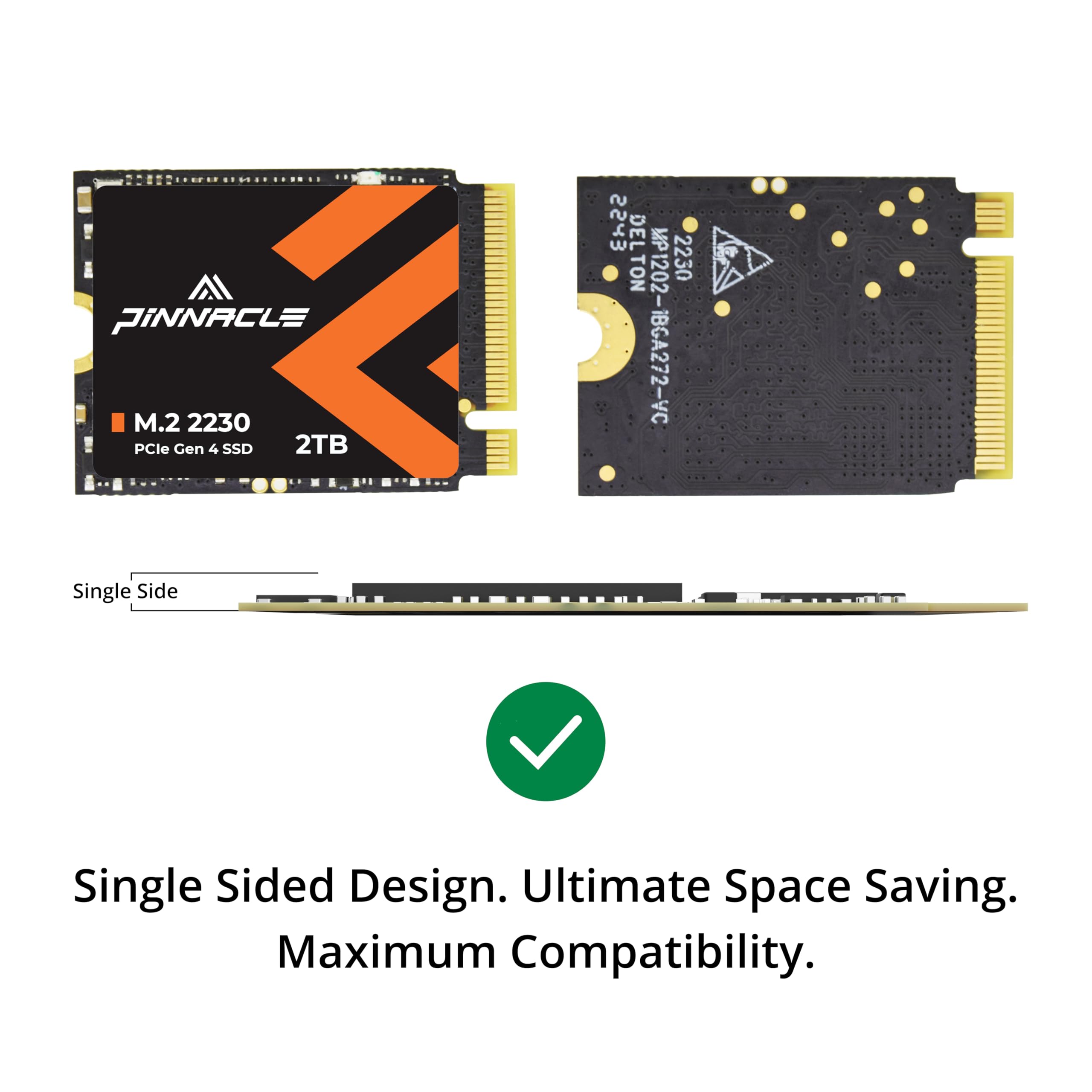 Timetec 2TB M.2 2230 NVMe PCIe Gen4 SSD - 7000MB/s Read Speed - Compatible with Steam Deck, ASUS ROG Ally, Microsoft Surface Pro 9/8/7+/X & Laptop 3/4/Go/Book 3 - High Performance Storage for Gaming, Work & Mini PCs