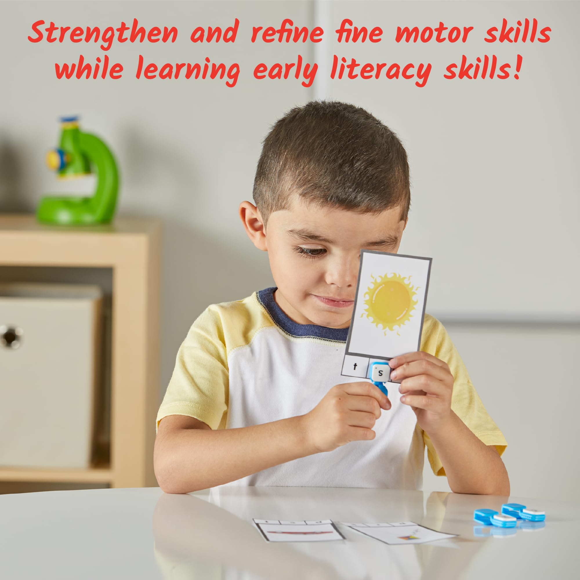 hand2mind Learn My Letters Fine Motor Clips - Alphabet Learning Toys for Toddlers & Preschoolers | Letter Practice, Pincer Grasp Development, Reading Manipulatives | Perfect for Classroom, Homeschool & Early Childhood Education