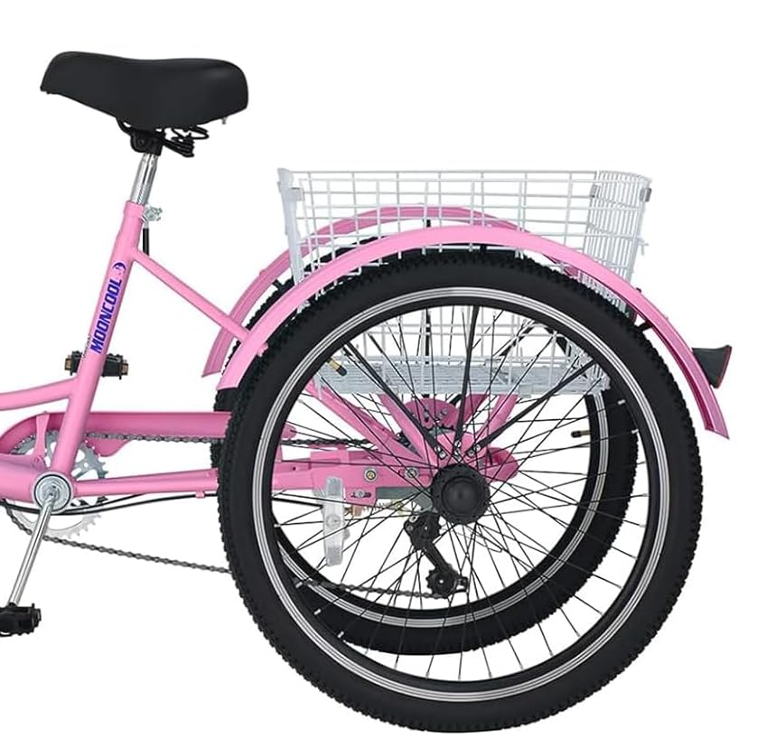 **Adult Tricycle Rear Basket - Large White Steel Cargo Basket for Groceries, Shopping & Outdoor Adventures**