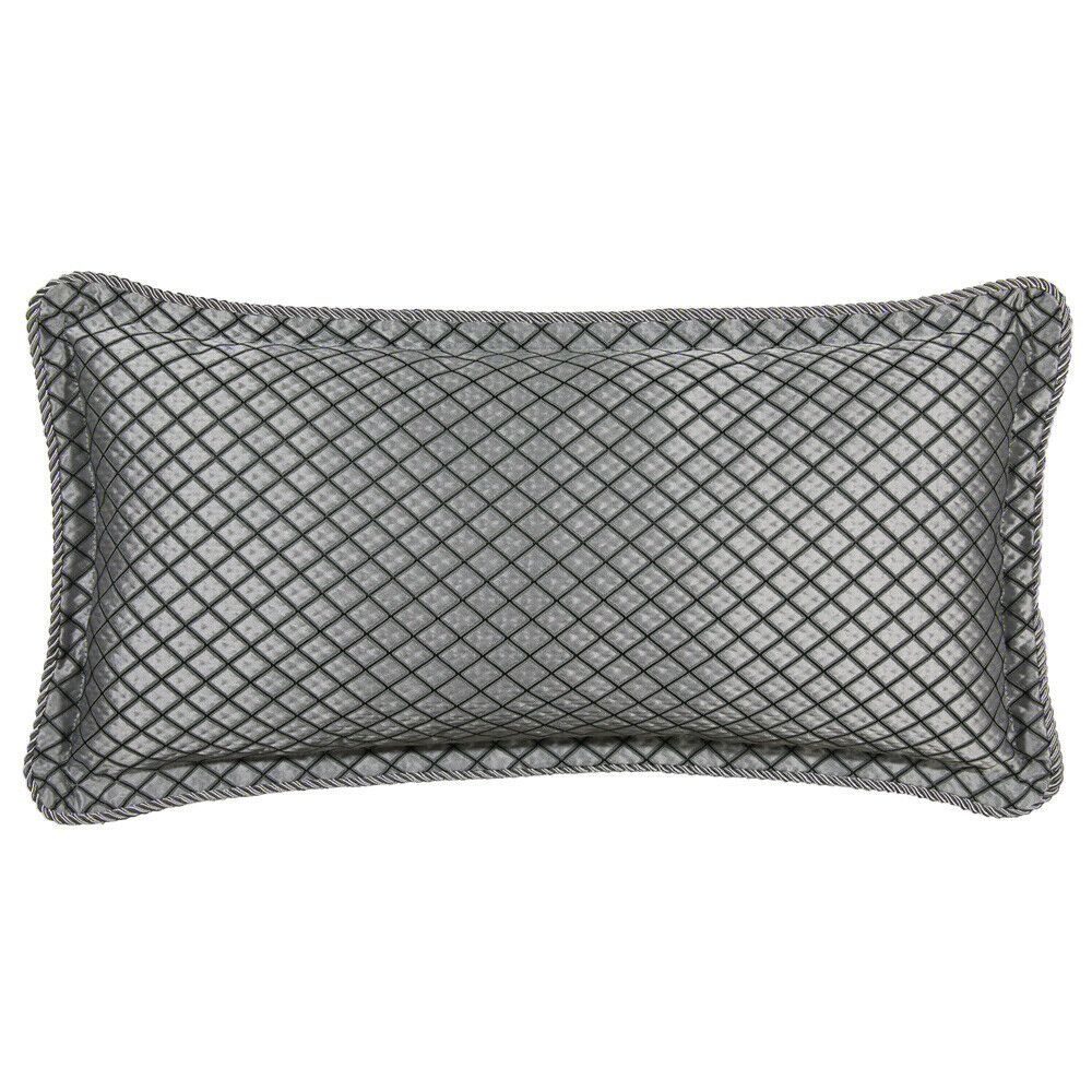 Lancaster Silver Long Filled Cushion by Davinci - Premium Sofa Cushion for Living Room, Bedroom, and Office Comfort