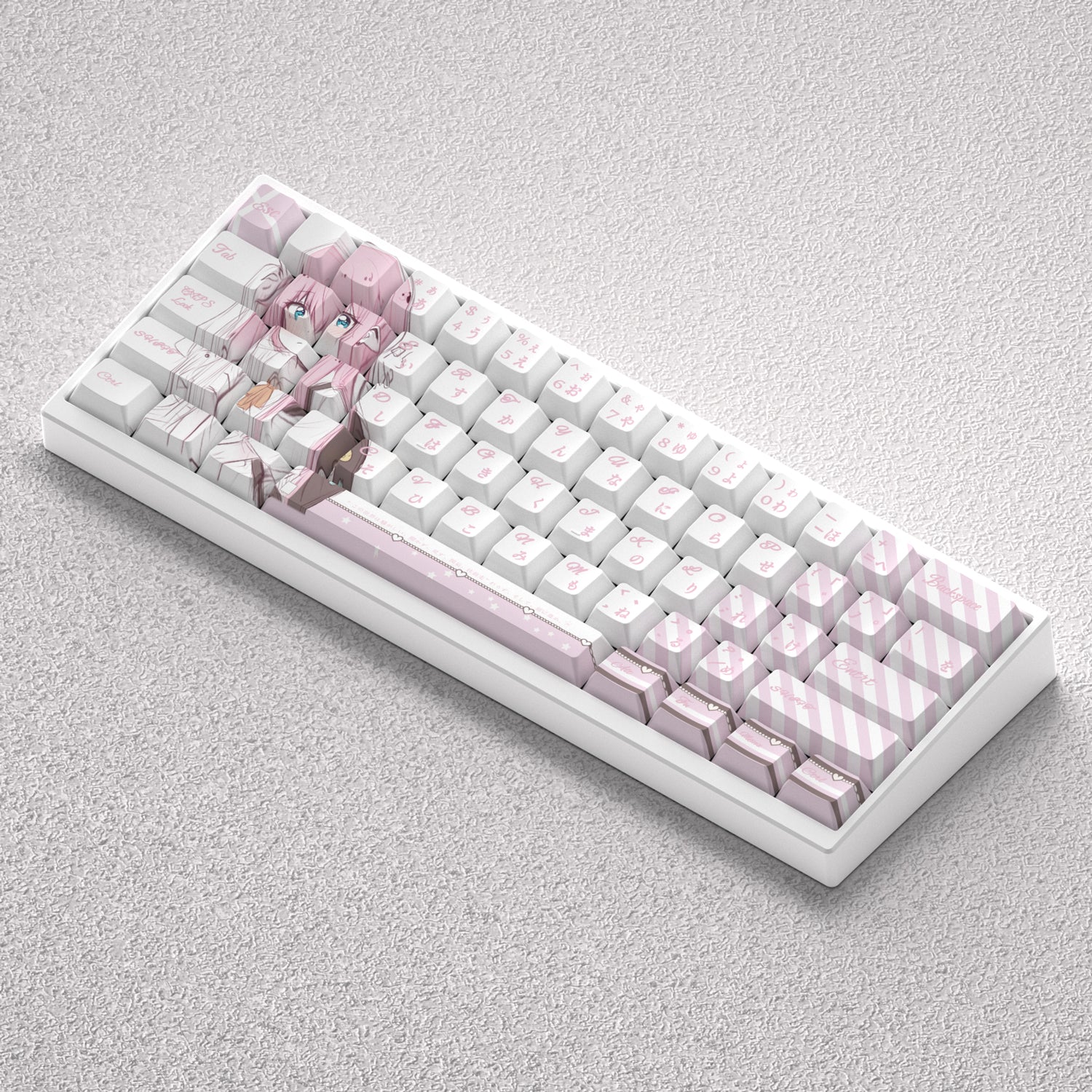 Gotoh Hitori Keycap Set - Original Height Anime Engraved PBT Keycaps for 60% 65% 68% Mechanical Keyboards - Perfect for Gaming, Typing & Custom Keyboard Builds