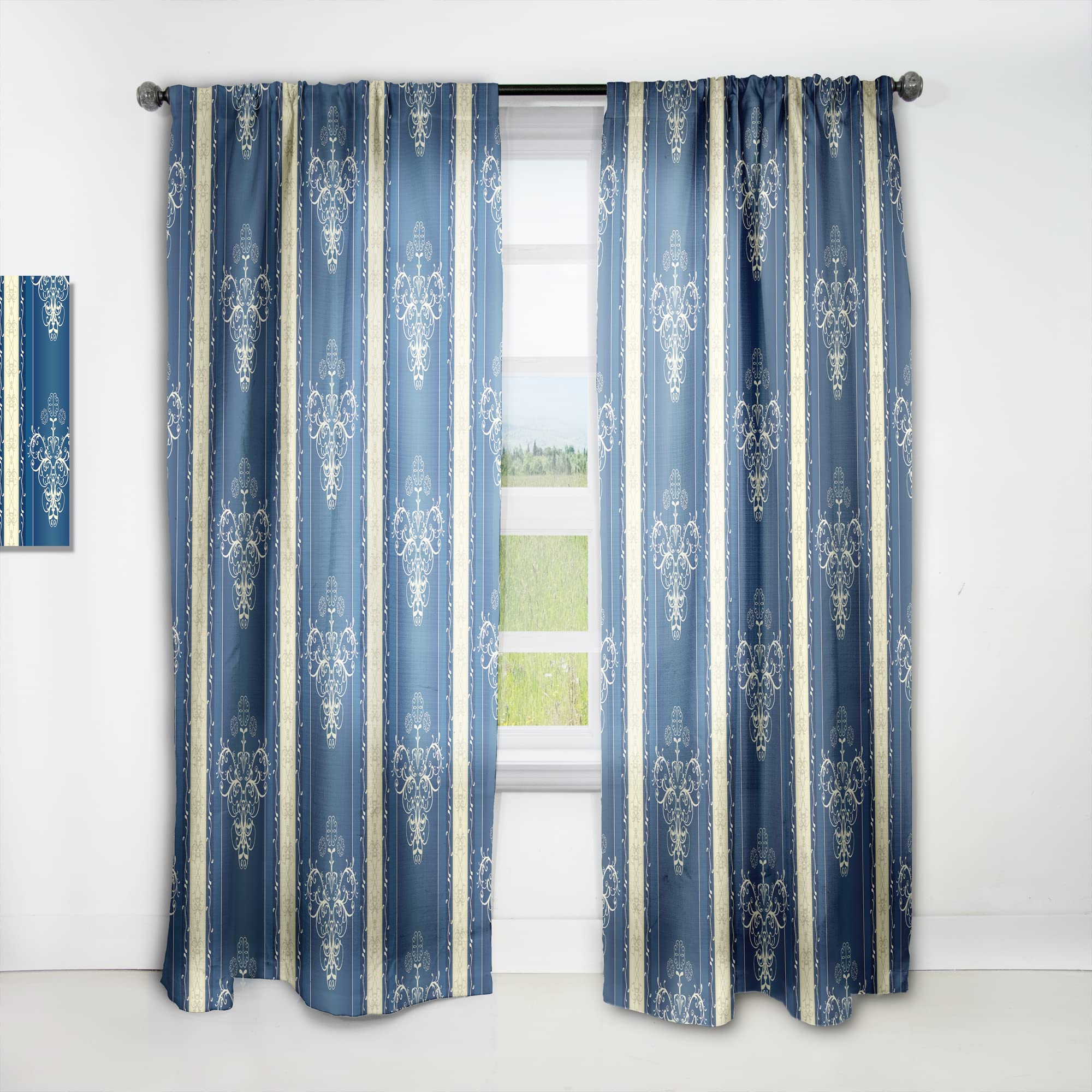 Premium Luxury Lace Curtains for Bedroom & Living Room - Thermal Insulated Blackout Drapes - Single Panel 52x90 Inches - Elegant Home Decor for Windows, Perfect for Privacy & Light Control