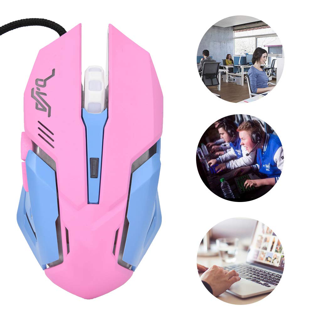 Sanpyl Wired RGB Gaming Mouse - 3200DPI High Precision Ergonomic LED Gaming Mouse for PC, Laptop, Notebook | Perfect for FPS, MOBA & MMO Games | Comfort Grip Design for Long Gaming Sessions