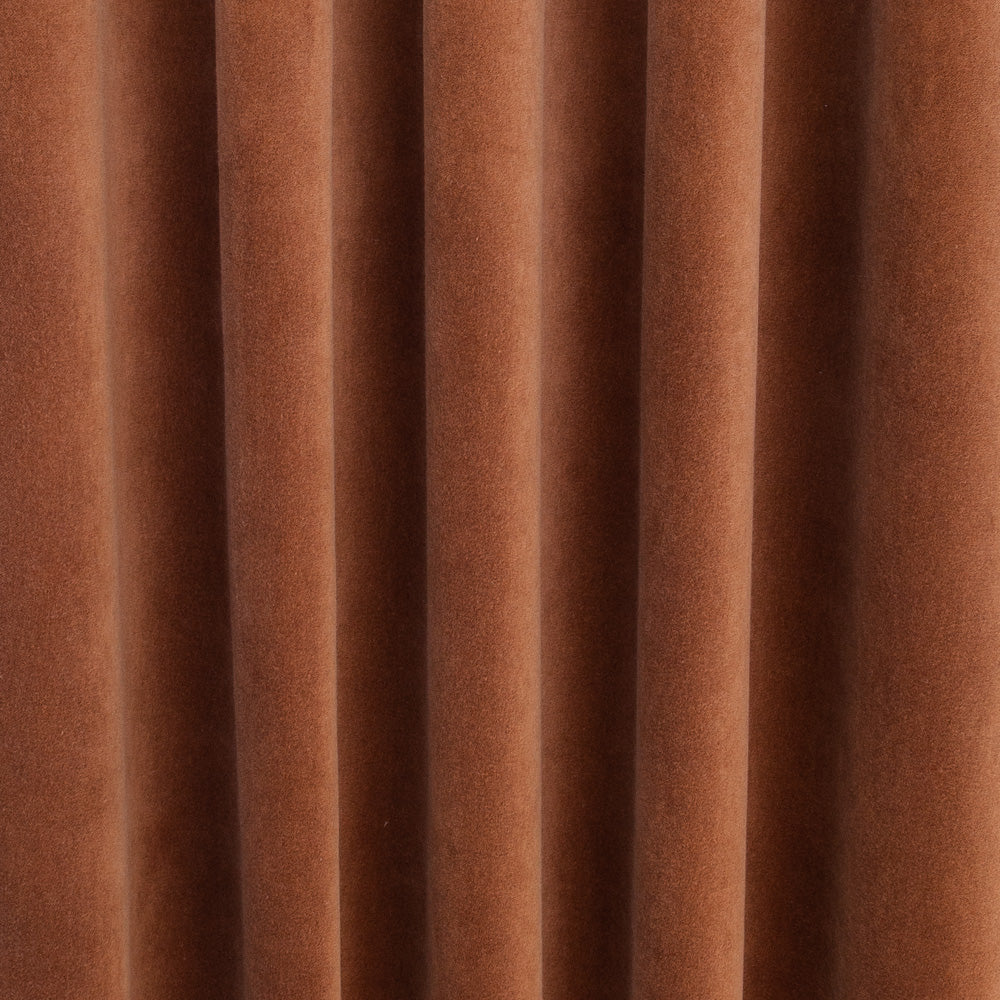 Luxury Mason Velvet Fabric in Cognac Brown - Premium Upholstery Material for Sofas, Chairs & Home Decor