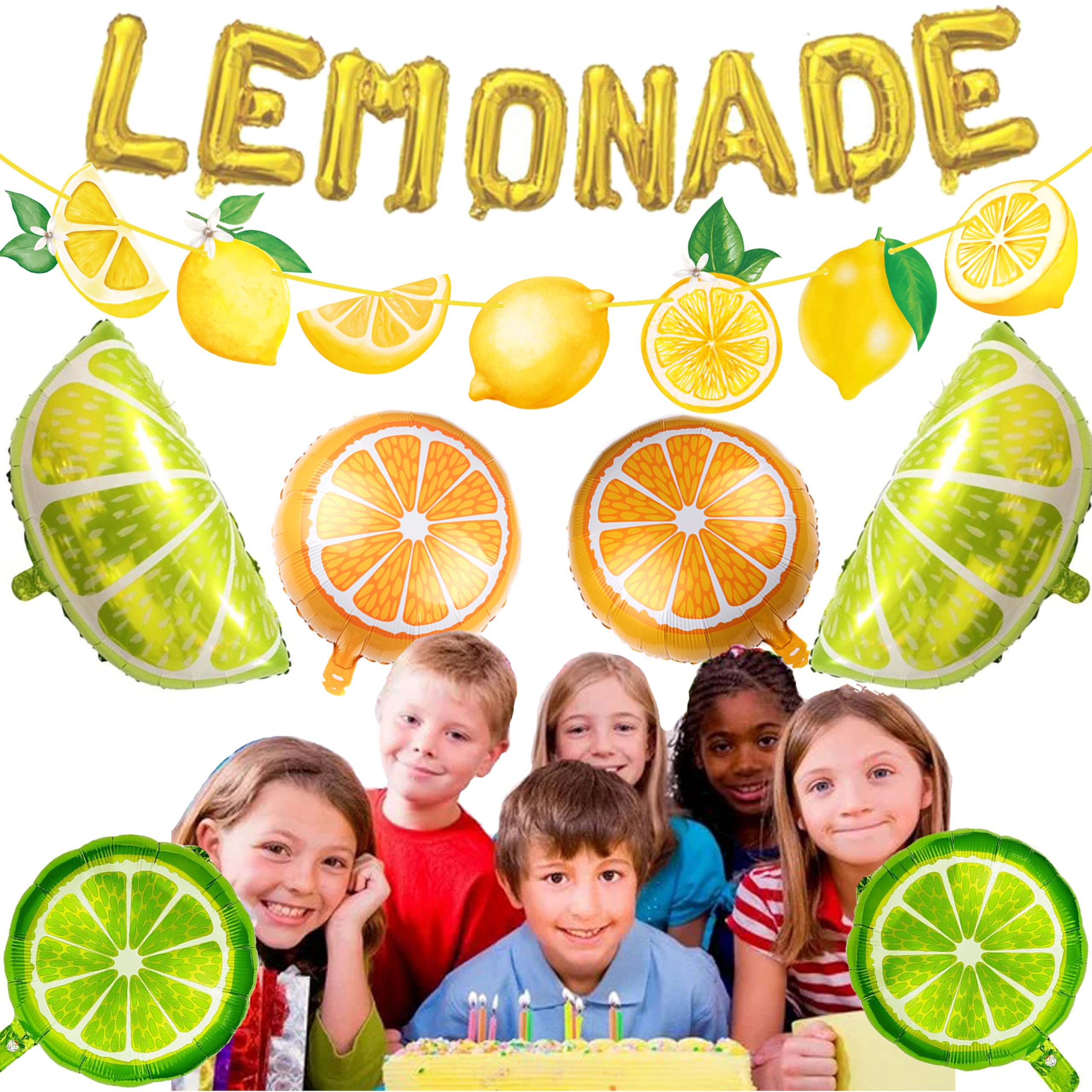 Lemon Party Decorations Set - Lemonade Theme Banner, Foil & Latex Balloons for Summer Birthday Party, Baby Shower | C L Cooper Life | Perfect for Outdoor Picnics, Pool Parties & Summer Celebrations