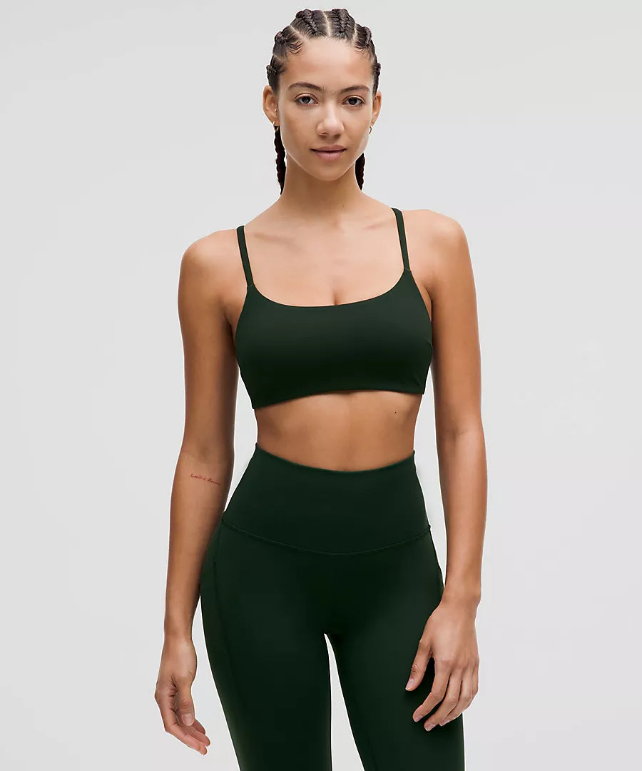 Wunder Train Strappy Racer Bra for Women - Light Support Sports Bra for C/D Cup - Perfect for Yoga, Running & Gym Workouts